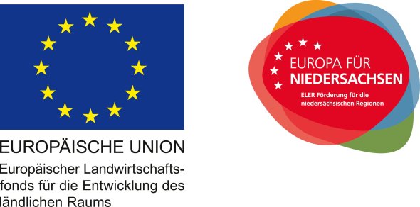 Das Logo "Europa für Niedersachsen" und der "Europäischen Union"