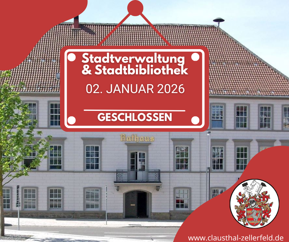 Brückentag, Stadtverwaltung geschlossen - 02.05.2025 Brückentag, Stadtverwaltung geschlossen - 02.05.2025