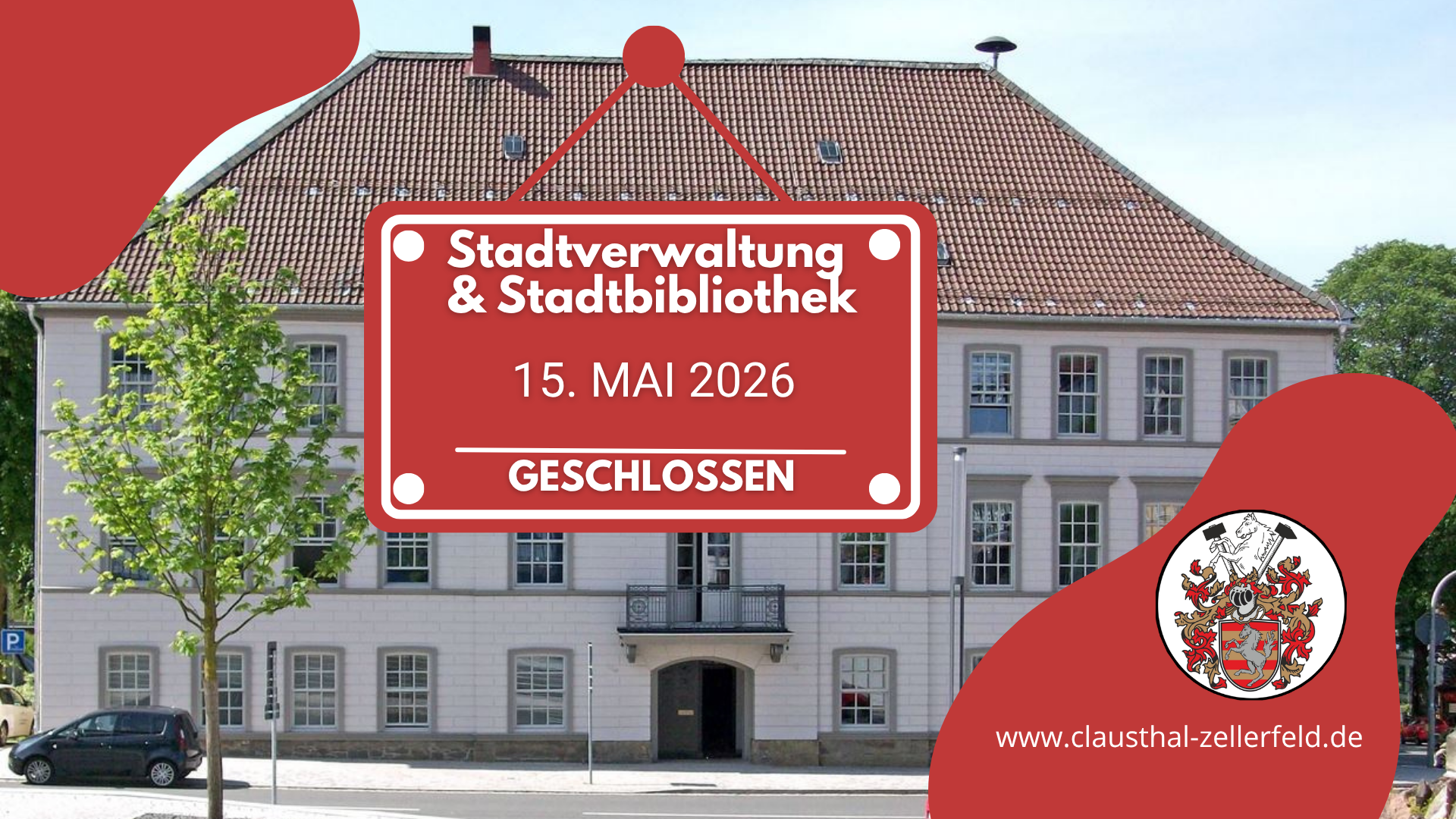 HO Brückentag, Stadtverwaltung geschlossen - 15.05.2026