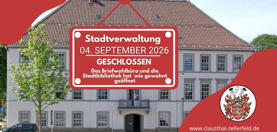 HO Brückentag, Stadtverwaltung geschlossen - 15.05.2026