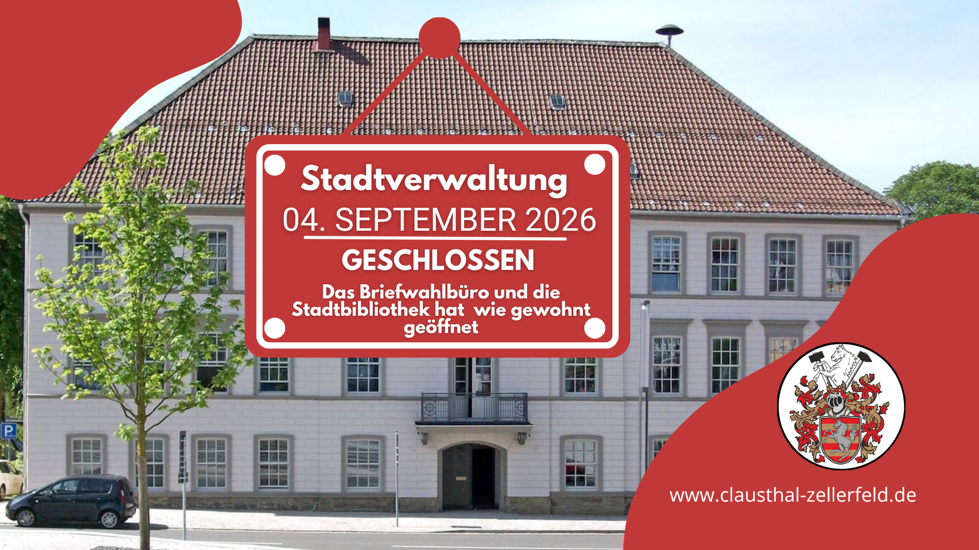 HO Brückentag, Stadtverwaltung geschlossen - 15.05.2026