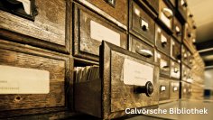 Calvörsche Bibliothek Offene Schublade eines Regals
