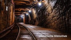 Historische Bibliothek Stollen von innen mit Schienen