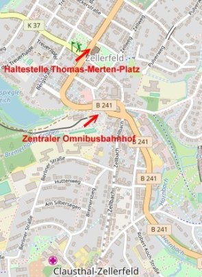 Ausschnitt Stadtplan Verkehr